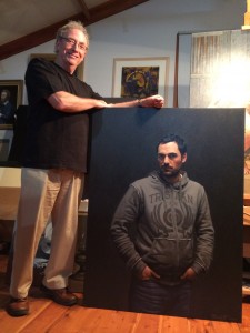 Peter Smeeth with his Doug Moran Portrait Prize finalist Tristan This artwork features in the exhibition