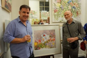 Mayor Lawrie McKinna with Artist John Earle