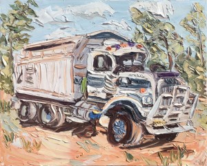 “The Road Boss - Plein Air” Oil on Canvas (120x150cm) POA FINALIST 2015 Outback Art Prize