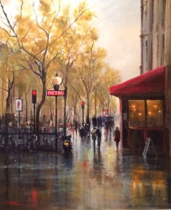 "Spring in Paris" by Greg Jarmaine Oil on Canvas (75x62cm)  $5750