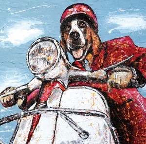 Pet Portraits by Gillie & Marc at KAB Gallery Happy Vespa
