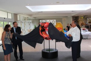 The official unveiling of the Koi Wishing Well at the Gosford Regional Art Gallery