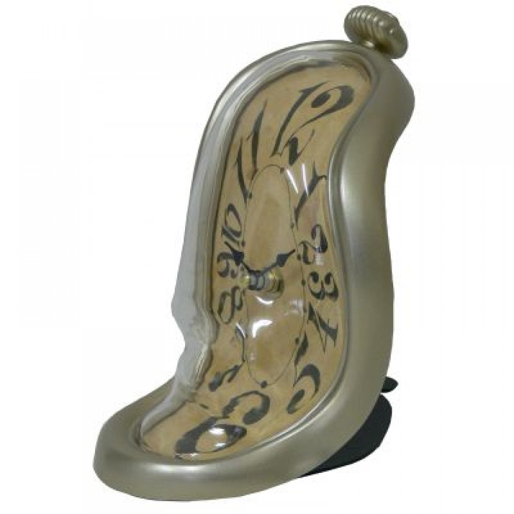 Dali Inspired Melting Clock Standing Gold KAB Gallery
