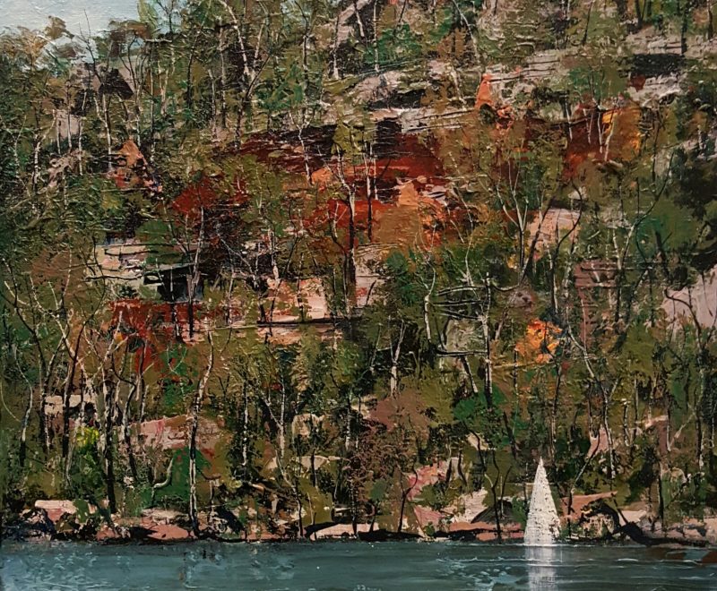 Hillside and Sail (The Hawkesbury Series) ( Patrick Carroll) - Available from KAB Gallery