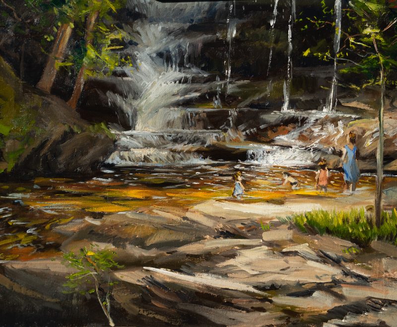 Much Needed Rain, Somersby Falls ( Zac Hampson) - Available from KAB Gallery