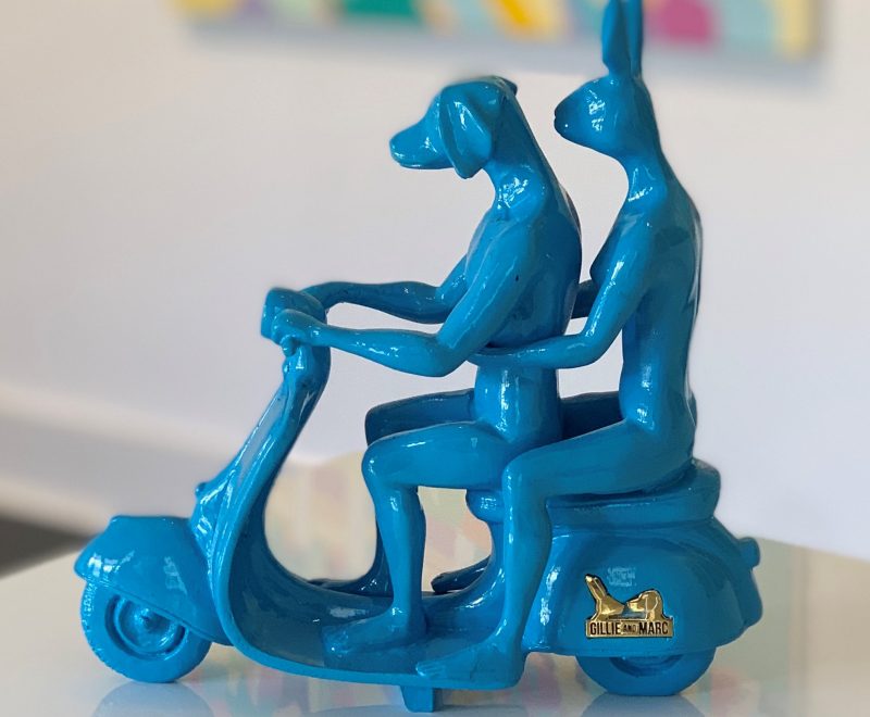 Vespa Riders- Blue ( Gillie and Marc) - Available from KAB Gallery