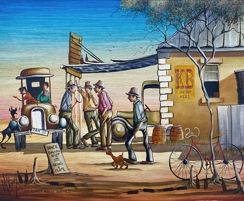 Important Men's Business ( Max Mannix) - Available from KAB Gallery