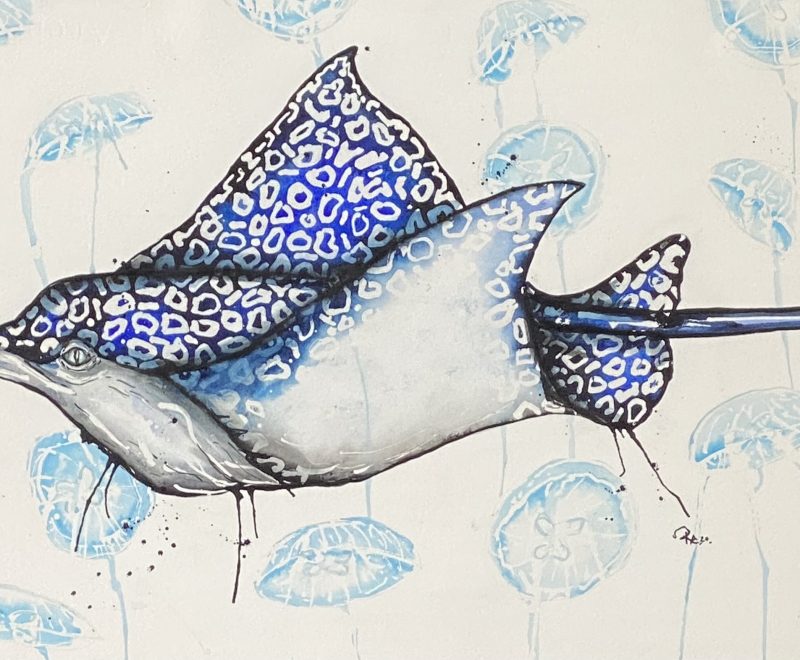 Indigo - Eagle Ray ( Kelly-Anne Love) - Available from KAB Gallery
