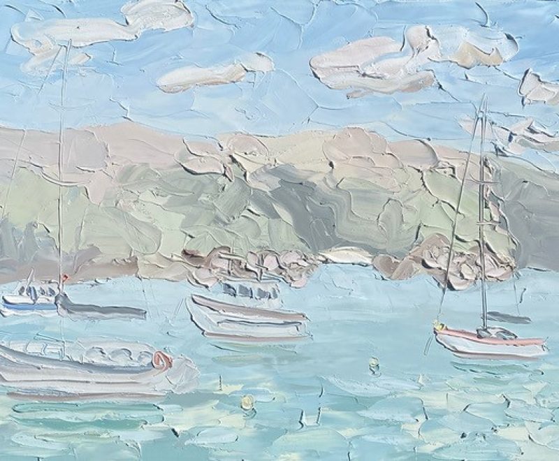 Pittwater, Lucinda Park (9.6.21)-Plein Air ( Sally West) - Available from KAB Gallery