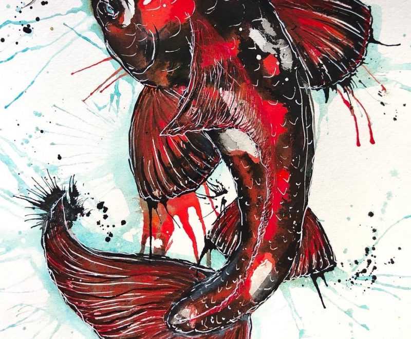 Love and Strength - Koi ( Kelly-Anne Love) - Available from KAB Gallery