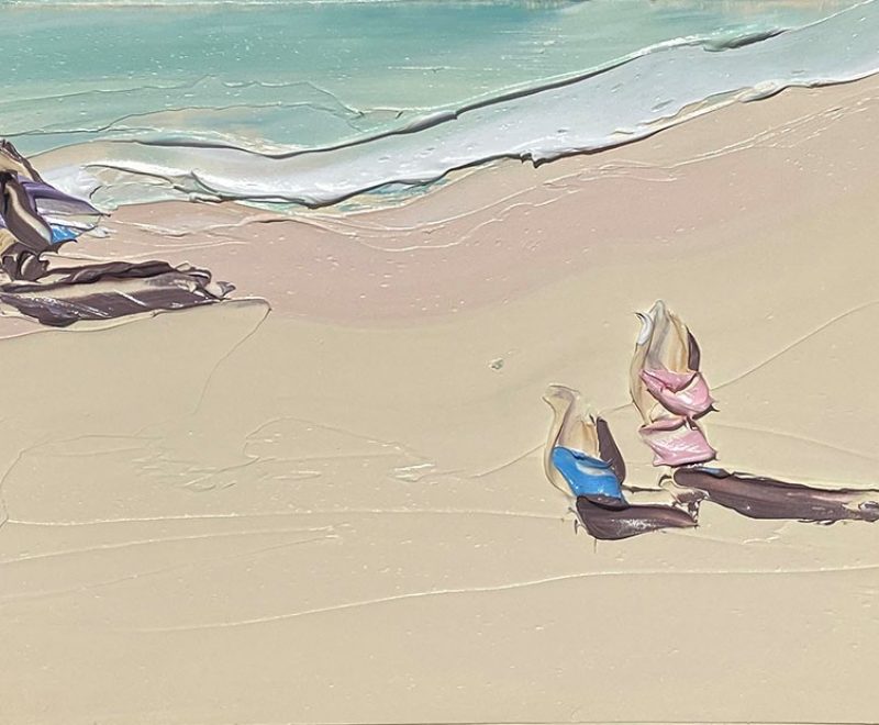 2 Ft Light Onshore Beach Newport Study 4 (5.4.22) Plein air ( Sally West) - Available from KAB Gallery