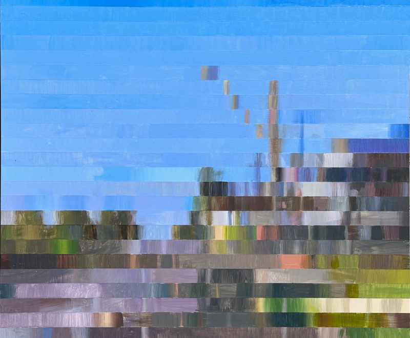 Pixelated Impression of Terrigal Esplanade ( John Earle) - Available from KAB Gallery