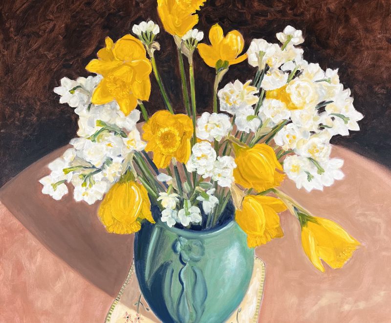 Daffodils and Jonquils in an Arts and Crafts Vase ( John Klein) - Available from KAB Gallery