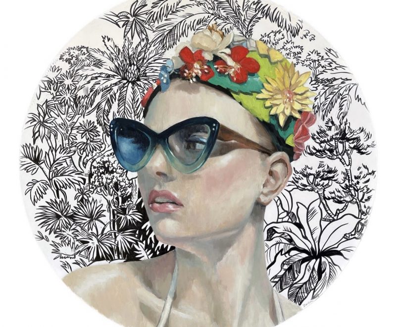 Floral Swimming Cap ( Laurie McKern) - Available from KAB Gallery