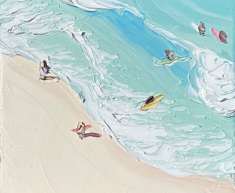 Beach Boomerang Study 3 (29.5.23)-Plein Air ( Sally West) - Available from KAB Gallery