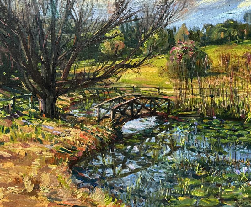 The Lily Pond at Bangaloe III, Central Coast - Plein Air ( Andy Collis) - Available from KAB Gallery