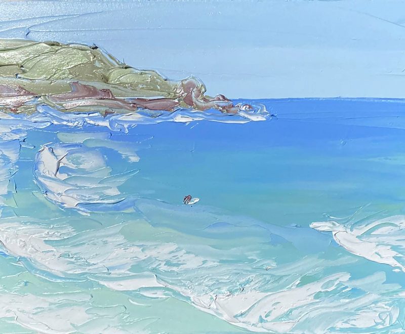 2-3 Foot Westerly Boomerang Beach 1 (29.5.23) - Plein Air ( Sally West) - Available from KAB Gallery