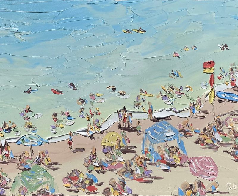 0-0.5 Foot NE Light Winds - Beach Bondi (7.1.26) - Plein Air ( Sally West) - Available from KAB Gallery